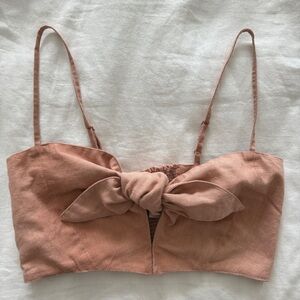 Faithful The Brand Linen tie top, XS
